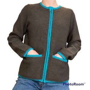 Cabela’s 100% Wool Zip Up Sweater/Jacket Medium